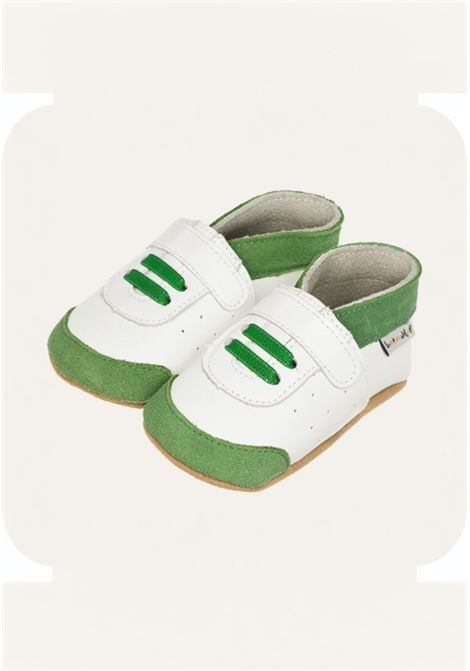Sneaker baby pelle LAIT ET MIEL | REQ01VERDE